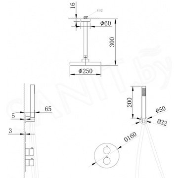 Душевая система Abber Wasser Kreis AF8121 встраиваемая