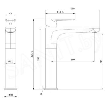 Смеситель для умывальника Allen Brau Eclipse 2.0 5.E1A02-31