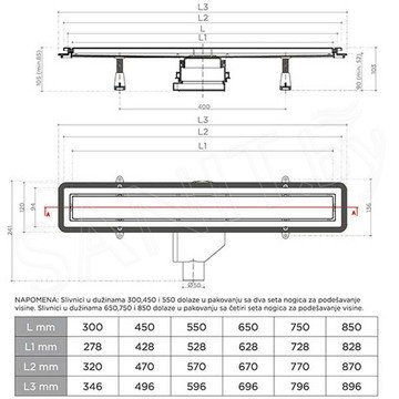 Душевой трап Pestan Confluo Premium Line Gold 2 в 1 двусторонний под плитку