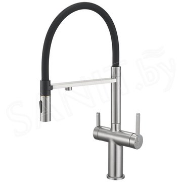 Кухонная мойка Roxen Simple с коландером, дозатором и смесителем Rose R458L