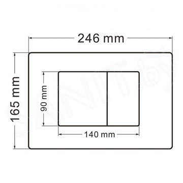 Комплект инсталляции Abber AC0105 с кнопкой AC0120 и унитазом Bequem AC1100