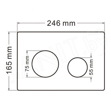 Комплект инсталляции Abber AC0105 с кнопкой AC0121MB и унитазом Bequem AC1100MB