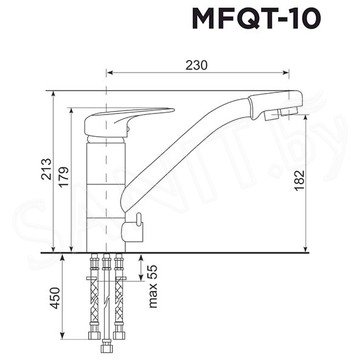 Смеситель для кухонной мойки Maunfeld MFQT-10B / MFQT-10DGR / MFQT-10LBG / MFQT-10LGR под фильтр