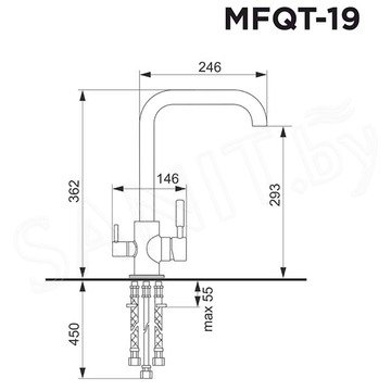 Смеситель для кухонной мойки Maunfeld MFQT-19B / MFQT-19DGR под фильтр