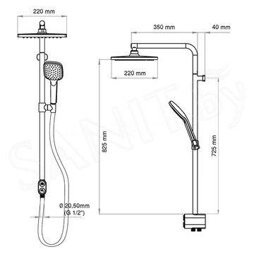 Душевая стойка Teska Tena DR2820C