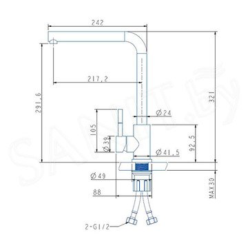 Кухонная мойка Arfeka Eco AR 50 Satin со смесителем Isis, дозатором и роллер-матом