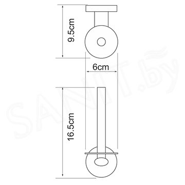 Держатель для туалетной бумаги Wasserkraft Rhein K-6297