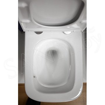 Комплект инсталляции Roxen StounFix Dual Fresh с удлиненными креплениями, аромадозатором, металлической кнопкой и унитазом Caprigo Style S-1293