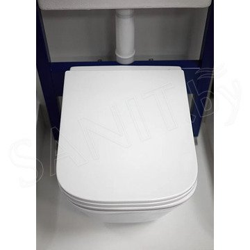 Комплект инсталляции Roxen StounFix Dual Fresh с удлиненными креплениями, аромадозатором, металлической кнопкой и унитазом Caprigo Style S-1293