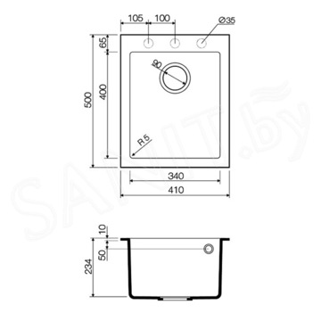 Кухонная мойка Omoikiri Bosen 41