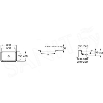 Умывальник Roca The Gap 3270YF000