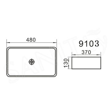 Умывальник Axus 9103 P-062