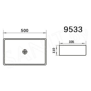 Умывальник Axus 9533 P-017