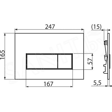 Комплект инсталляции AlcaPlast AM101/1120 Sadromodul с ароматизатором, кнопкой M570 / M571 / M572 / M578 и унитазом Roxen Antares Tornado 530205-01