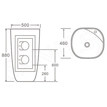 Умывальник SantiLine SL-4018 напольный