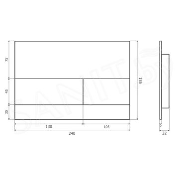 Кнопка для инсталляции Axus 097TS Super Slim