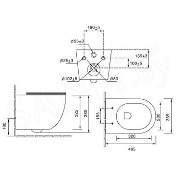 Подвесной унитаз SantiLine SL-5105