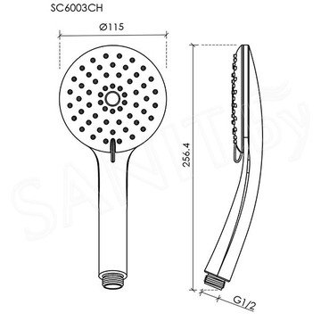 Душевая лейка Sancos Lotus SC6003MB