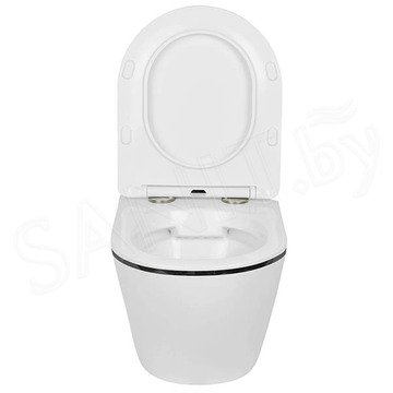 Комплект инсталляции Grohe Rapid SL 38772001 с брашированной кнопкой и подвесным унитазом Roxen Antares Black 530110-01B