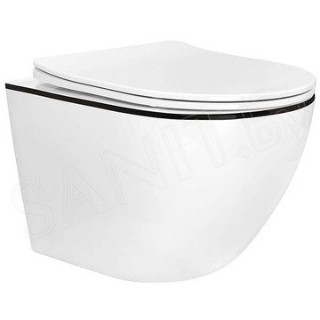 Комплект инсталляции Grohe Rapid SL 38772001 с брашированной кнопкой и подвесным унитазом Roxen Antares Black 530110-01B