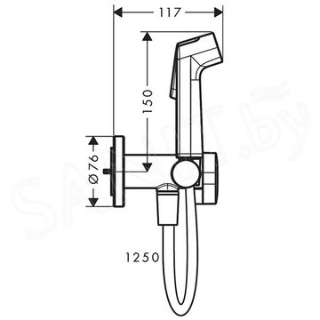 Гигиеническая лейка Hansgrohe Bidette 1jet S EcoSmart+ 29232000