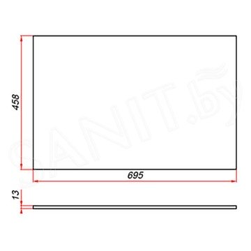 Столешница ЗОВ компакт-плита 13 Галифакс CKP13H695458 (без выреза)