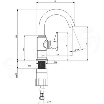 Смеситель для умывальника Deante Temisto Bronzo BQT_M20M