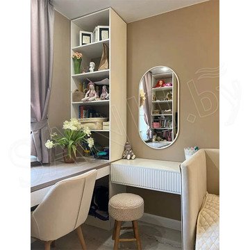 Зеркало Emze Color Oval белое