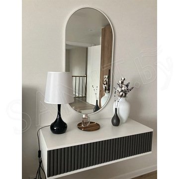 Зеркало Emze Color Oval белое