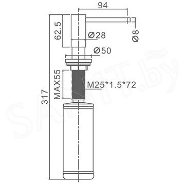 Дозатор для моющих средств Raglo R720.02.05