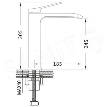 Смеситель для умывальника Shevanik S4011G
