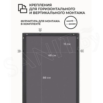 Зеркало Emze Line черное