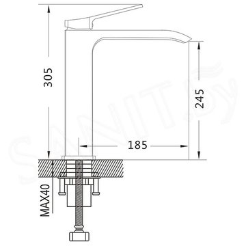 Смеситель для умывальника Shevanik S4111G