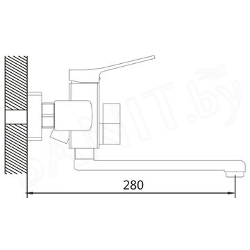 Смеситель для ванны Shevanik S9902T