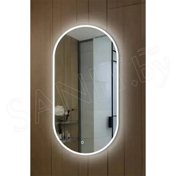 Зеркало Emze Led овальное белое с подсветкой