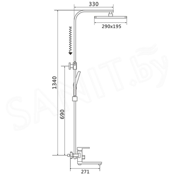 Душевая стойка Shevanik S7036L