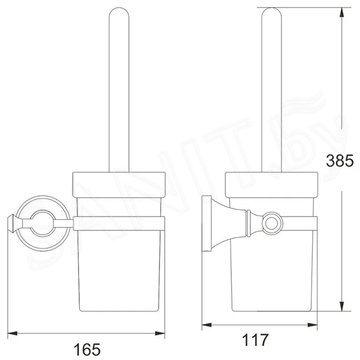 Ершик для унитаза Rose RG1900T