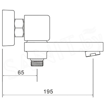 Смеситель для ванны Rose R1002T