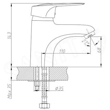 Смеситель для умывальника Haiba HB1004