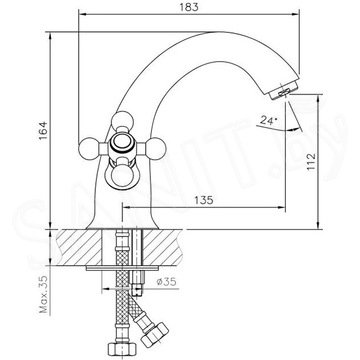 Смеситель для умывальника Haiba HB1019
