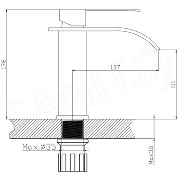 Смеситель для умывальника Haiba HB12815