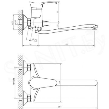 Смеситель для ванны Haiba HB2201