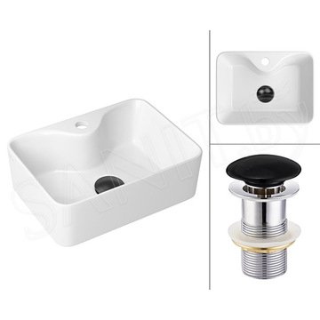 Комплект 2 в 1 умывальник Roxen Lex mini 110190-B с донным клапаном