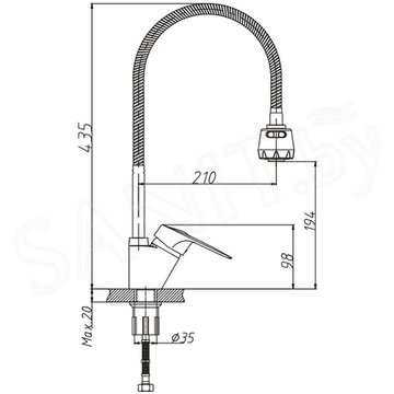 Смеситель для кухонной мойки Haiba HB4304-3