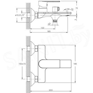 Смеситель для ванны Haiba HB60505-3