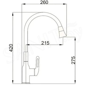 Смеситель для кухонной мойки Haiba HB73825