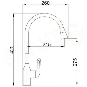 Смеситель для кухонной мойки Haiba HB73825-7
