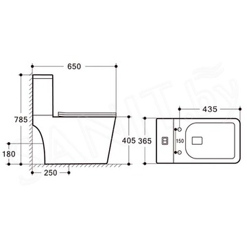 Напольный унитаз Amore di Mare Tronto Bidet N900-X с функцией биде