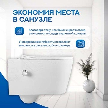 Подвесной унитаз Amore di Mare Temo Bidet P322-X с функцией биде