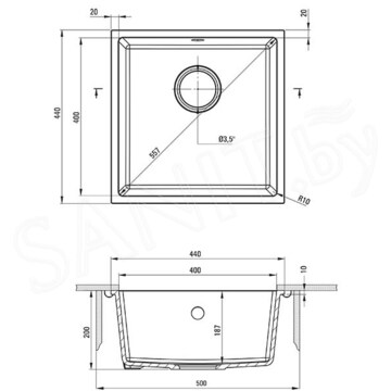 Кухонная мойка Deante Corda ZQA_N10A